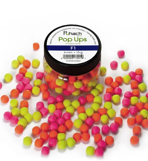 Бойлы Puhach Baits Pop Ups 6mm Multicolor F1