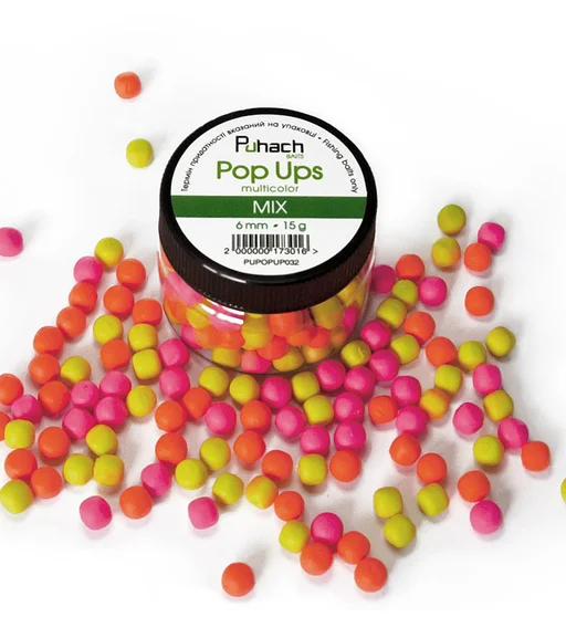 Бойлы Puhach Baits Pop Ups 6mm Multicolor MIX