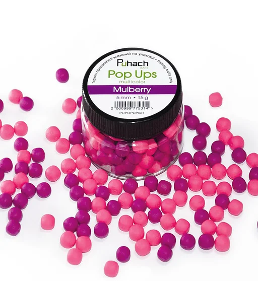 Бойлы Puhach Baits Pop Ups 6mm Multicolor Mulberry