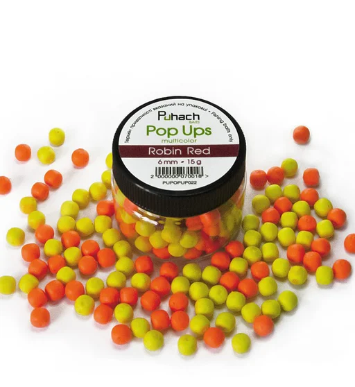Бойлы Puhach Baits Pop Ups 6mm Multicolor Robin Red