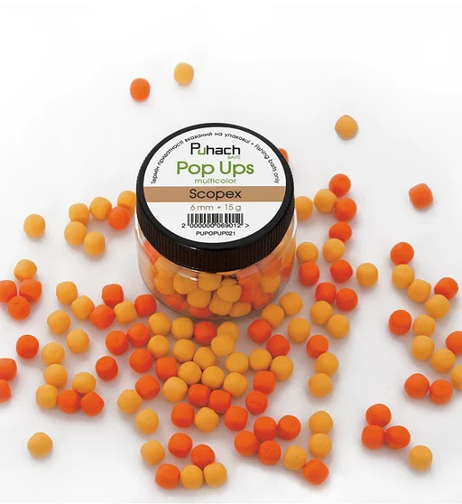 Бойлы Puhach Baits Pop Ups 6mm Multicolor Scopex