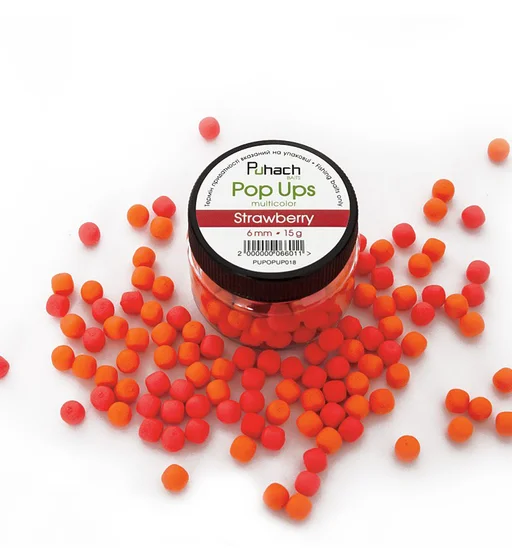 Бойлы Puhach Baits Pop Ups 6mm Multicolor Strawberry