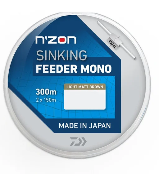 Леска Daiwa N'Zon Sinking Feeder Mono Brown 300m 3.92kg 0.23mm