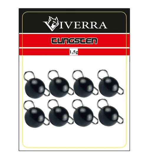 Розбірна вольфрамова чебурашка Viverra 1,5g Black (8шт)