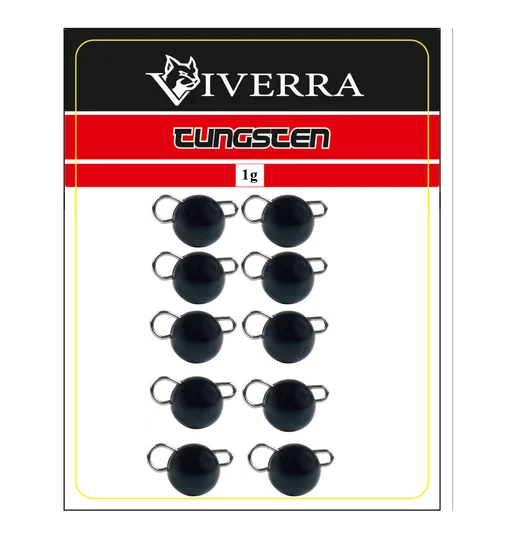 Розбірна вольфрамова чебурашка Viverra 1g Matte Black (10шт)