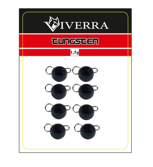 Розбірна вольфрамова чебурашка Viverra 1,5g Matte Black (8шт)
