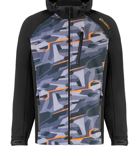 Куртка Viverra Softshell Infinity Hoody Black Camo Orange S