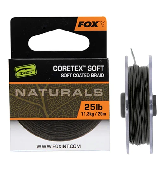 Поводочный материал Fox Edges Naturals Coretex Soft 20m 11.3kg/25lb