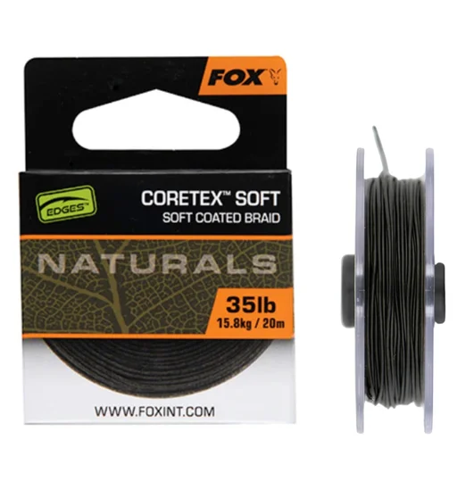 Поводочный материал Fox Edges Naturals Coretex Soft 20m 15.8kg/35lb