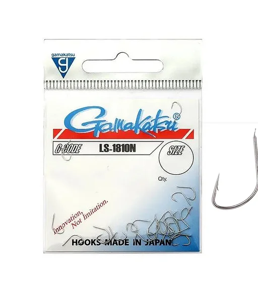 Гачки одинарні Gamakatsu LS-1810N Nickel №10 25pc