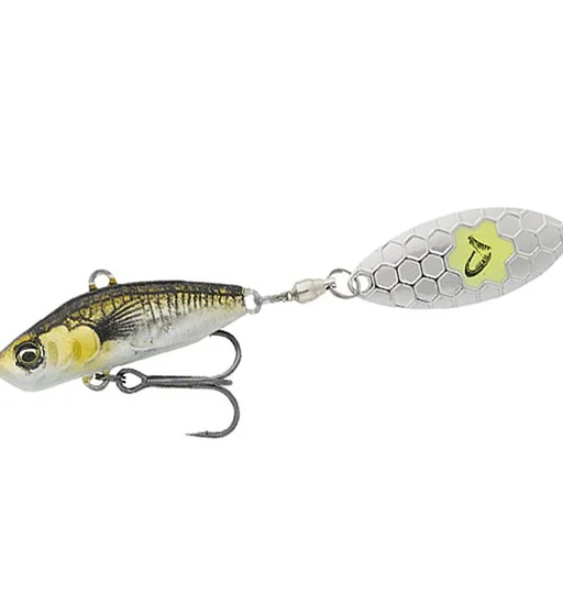 Тейл-спінер Savage Gear 3D Sticklebait Tailspin 65mm 9g #Green Silver Ayu