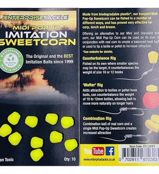 Штучна кукурудза Enterprise Tackle Midi Fluoro Pop-Up yellow