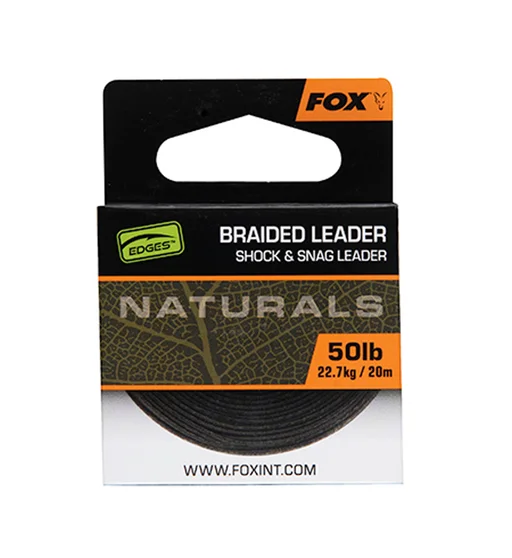 Поводочный материал Fox Naturals Braided Leader 20m 50lb 22.7kg