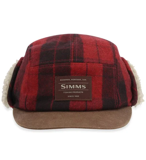 Шапка Simms Coldweather Cap Red Buffalo Plaid S/M