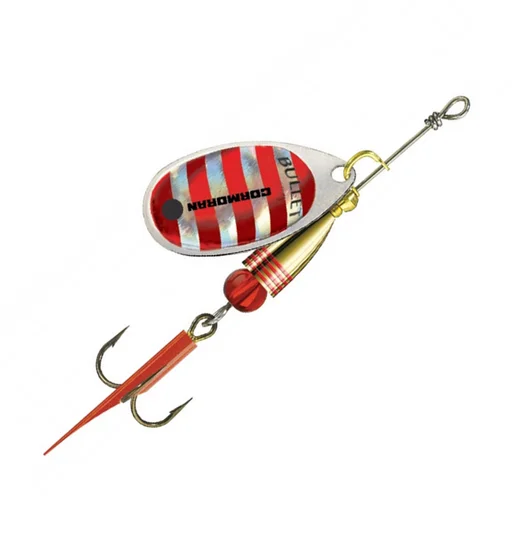 Блешня Cormoran Bullet №1 3g #Silver/Red stripes