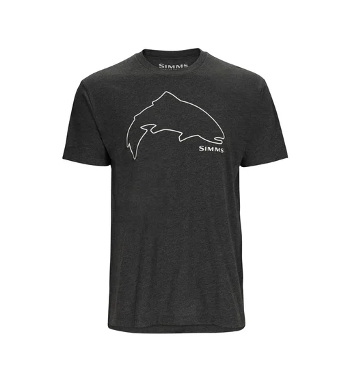 Футболка Simms Trout Outline T-Shirt Charcoal Heather XL