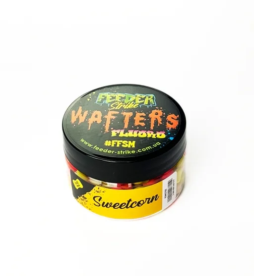 Бойлы Feeder Strike Wafters Fluoro 6x8mm Sweetcorn