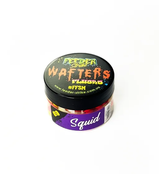 Бойлы Feeder Strike Wafters Fluoro 6x8mm Squid