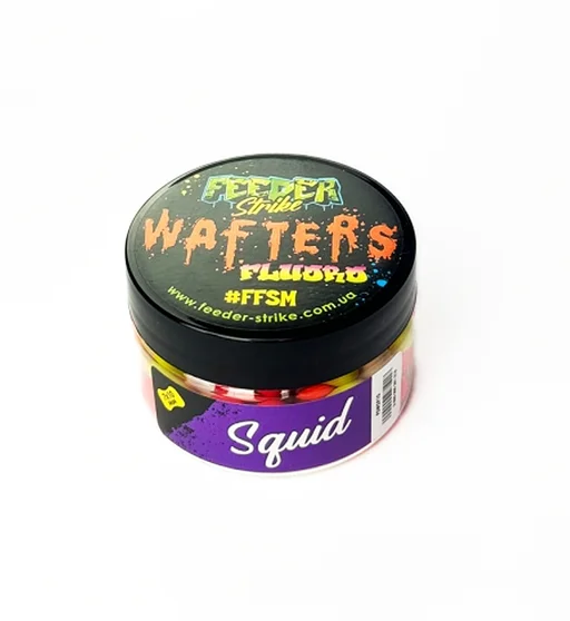 Бойлы Feeder Strike Wafters Fluoro 7x10mm Squid