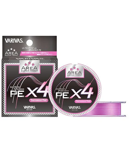 Шнур Varivas Super Trout Area PE X4 Pink 75m 2.92kg 0.074mm #0.2