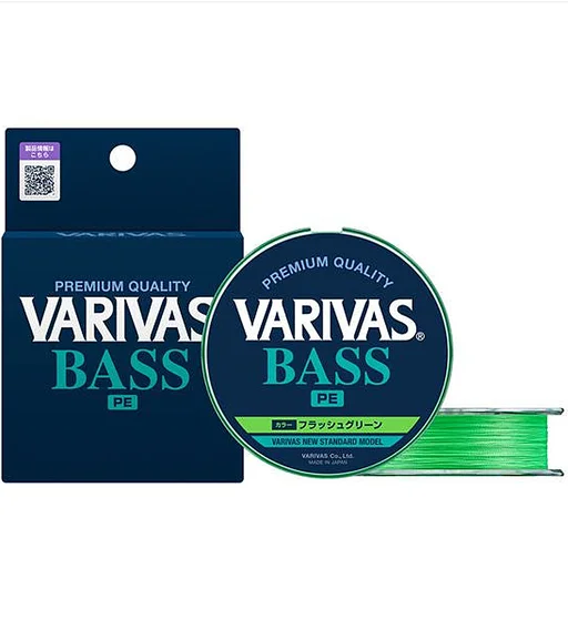 Шнур Varivas Bass PE X4 Flash Green 150m 13.5kg 0.235mm #2.0