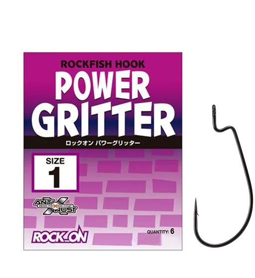 Гачок офсетний Varivas Rock-On Power Gritter #1 6pcs