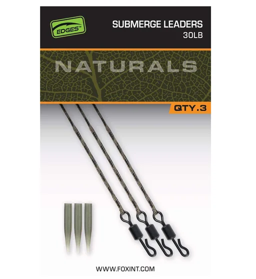 Готовий лідкор без осердя Fox Naturals Submerged Leaders 30lb 3pcs