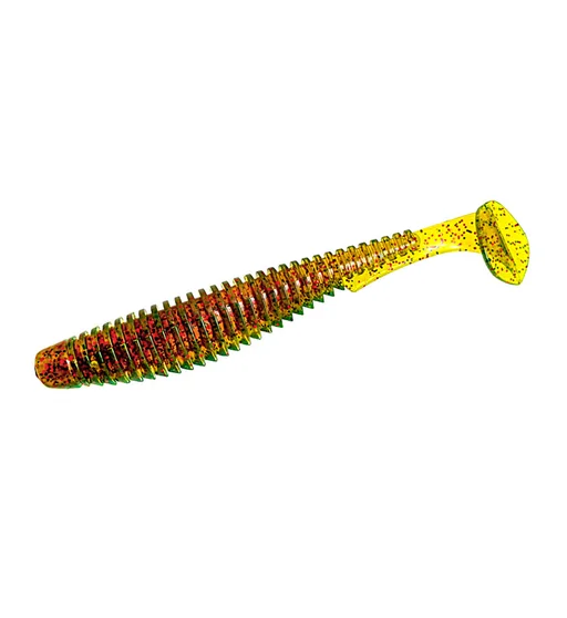 Силікон FishUp U-Shad 4" 8pc #019 Motor Oil/Red