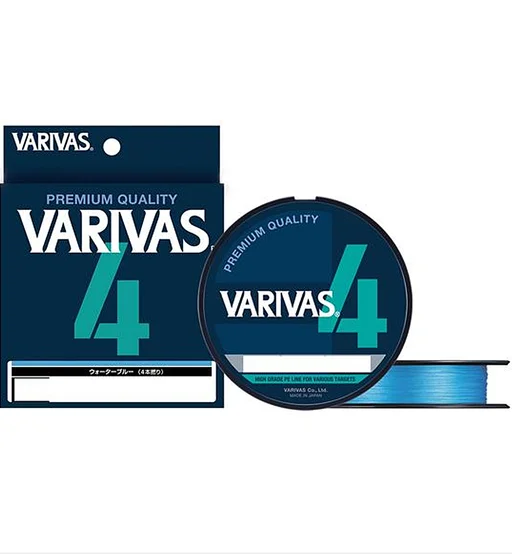 Шнур Varivas PE Line X4 Water Blue 200m 4.53kg 0.128mm #0.6