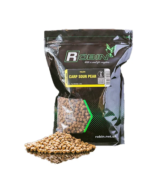 Пелетс Robin Carp Sour Pear 6mm 1kg