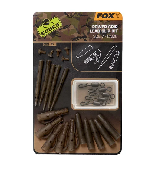 Набор безопасных клипс Fox Edges Camo Power Grip Lead Clip Kit №7 5pcs