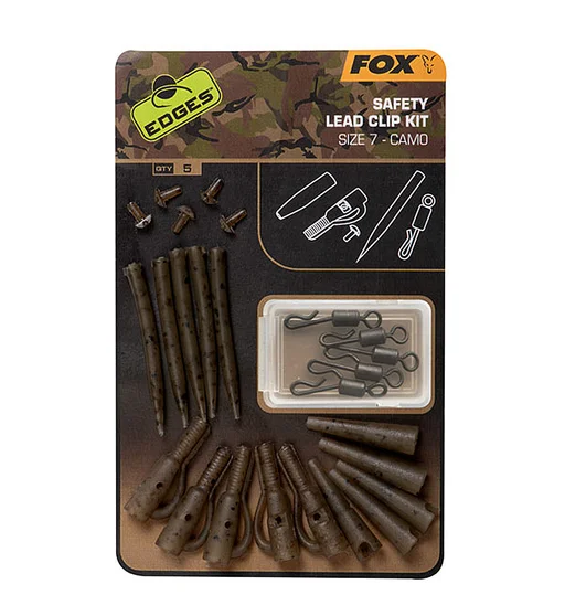Набор безопасных клипс Fox Edges Camo Safety Lead Clip Kit №7 5pcs