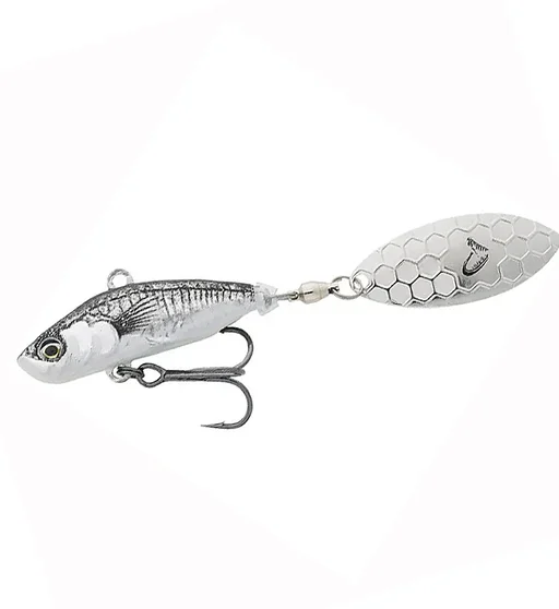 Тейл-спіннер Savage Gear 3D Sticklebait Tailspin 73mm 13g #Black Silver