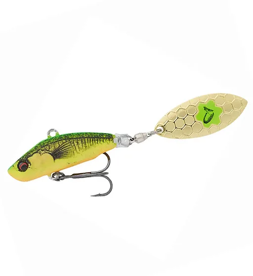 Тейл-спінер Savage Gear 3D Sticklebait Tailspin 73mm 13g #Firetiger
