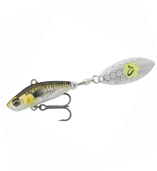Тейл-спінер Savage Gear 3D Sticklebait Tailspin 80mm 18g #Green Silver Ayu