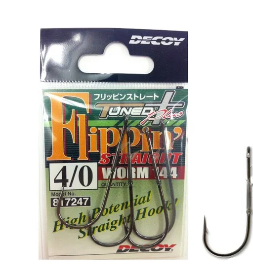 Крючок Decoy Worm 144 Flippin Straight #4/0 4pcs