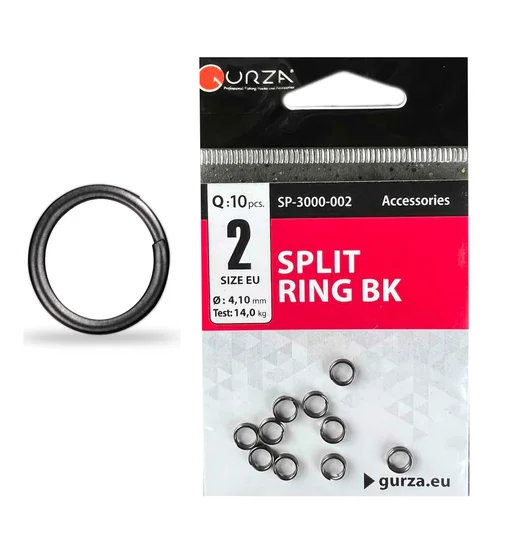 Кільце заводне Gurza Split Ring BK #2 10pc