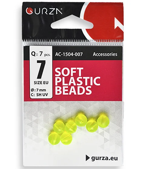 Намистини Gurza Soft Plastic Beads Round Flou Chart #7 Ø7mm 7pc