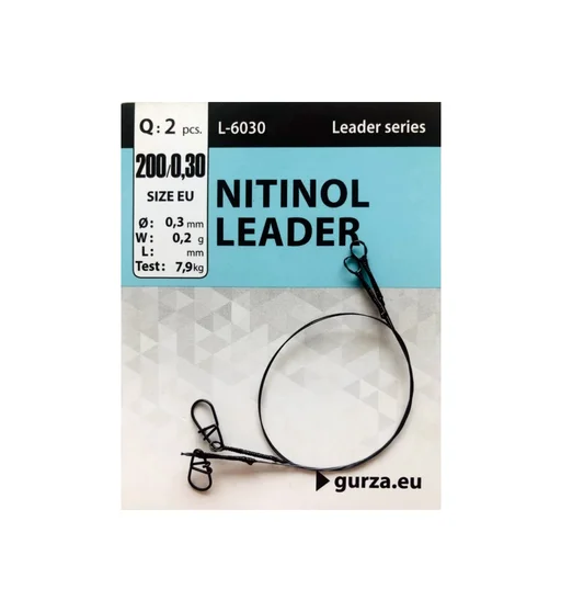 Повідець Nitinol Leader 250mm/0.30Ø 2pc