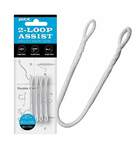 Монтаж для ассиста BKK 2-Loop Assist Cord 150 Lb 4cm #SS