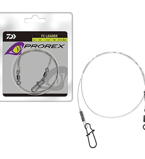 Повідець флюорокарбон. Daiwa Prorex Fluorocarbon Leader 30cm 31kg 2pcs