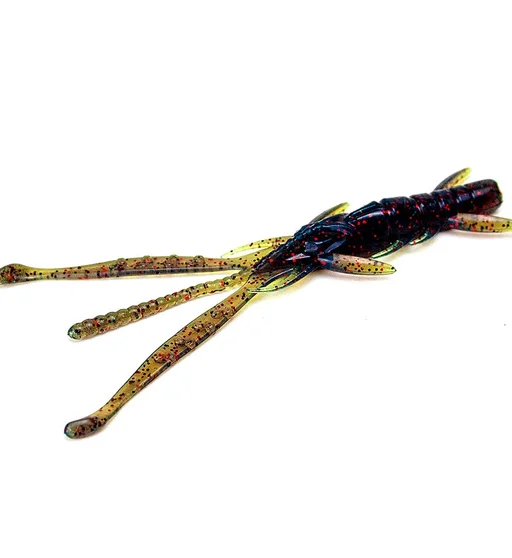 Силикон FishUp Shrimp 3" 9pc #019 Motor Oil/Red