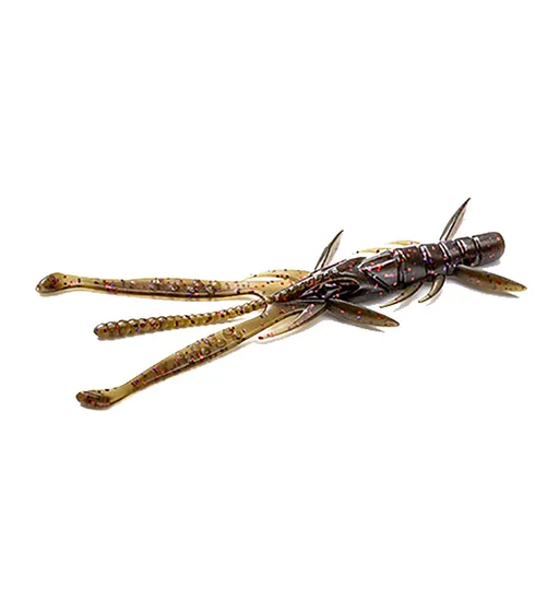 Силикон FishUp Shrimp 3" 9pc #050 Green Pumpkin Brown/Red & Purple
