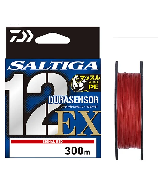 Шнур Daiwa UVF PE Saltiga Dura Sensor 12EX + Si3 300m Signal Red 59kg #10