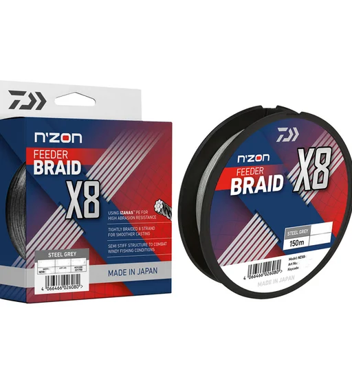 Шнур Daiwa N'Zon X8 Braid 150m Steel Grey 8.5kg 0.12mm