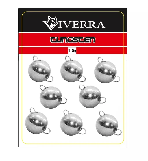 Розбірна вольфрамова чебурашка Viverra 1,5g Electroplated silver (8шт)