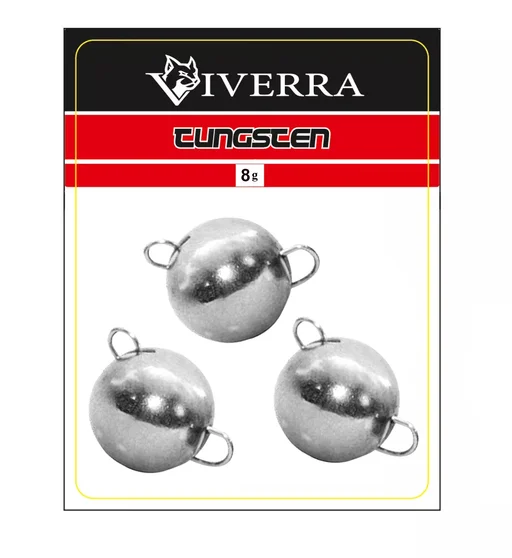 Разборная вольфрамовая чебурашка Viverra 8g Electroplated silver (3шт)