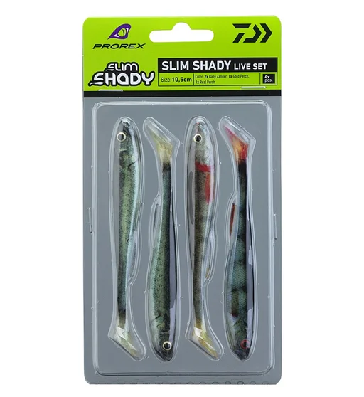 Силикон Daiwa Prorex Real Slim Shady 105mm 8.0g 4pcs #Live Set