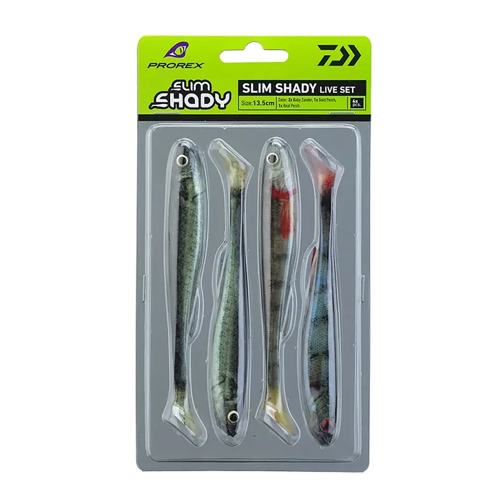 Силикон Daiwa Prorex Real Slim Shady 135mm 13.5g 4pcs #Live Set