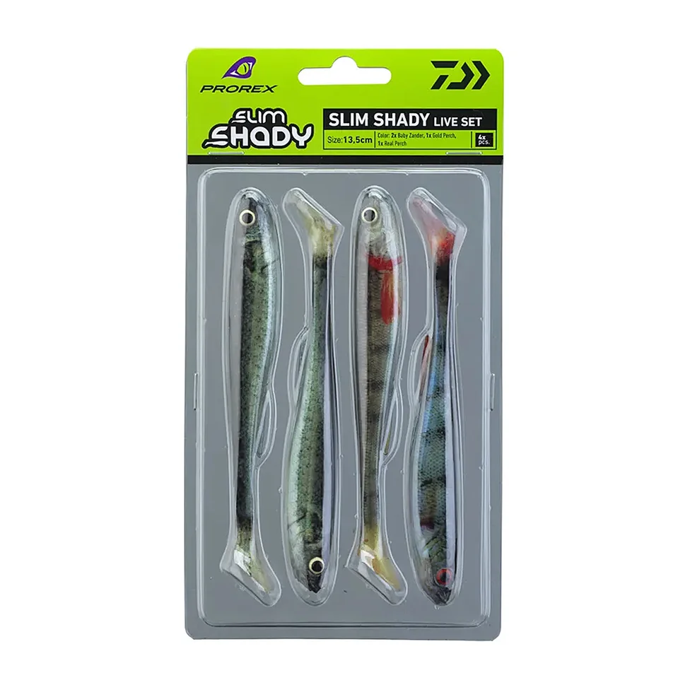 Силикон Daiwa Prorex Real Slim Shady 135mm 13.5g 4pcs #Live Set